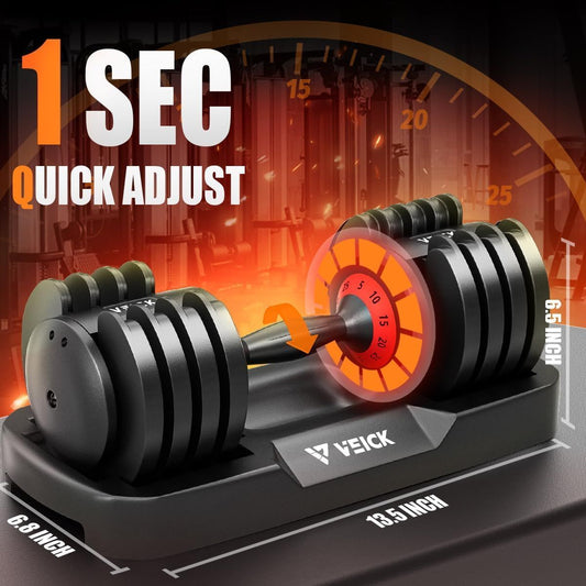 25LB 5 in 1 Single Adjustable Dumbbell Free Dumbbell Weight Adjust