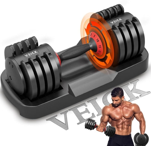 25LB 5 in 1 Single Adjustable Dumbbell Free Dumbbell Weight Adjust