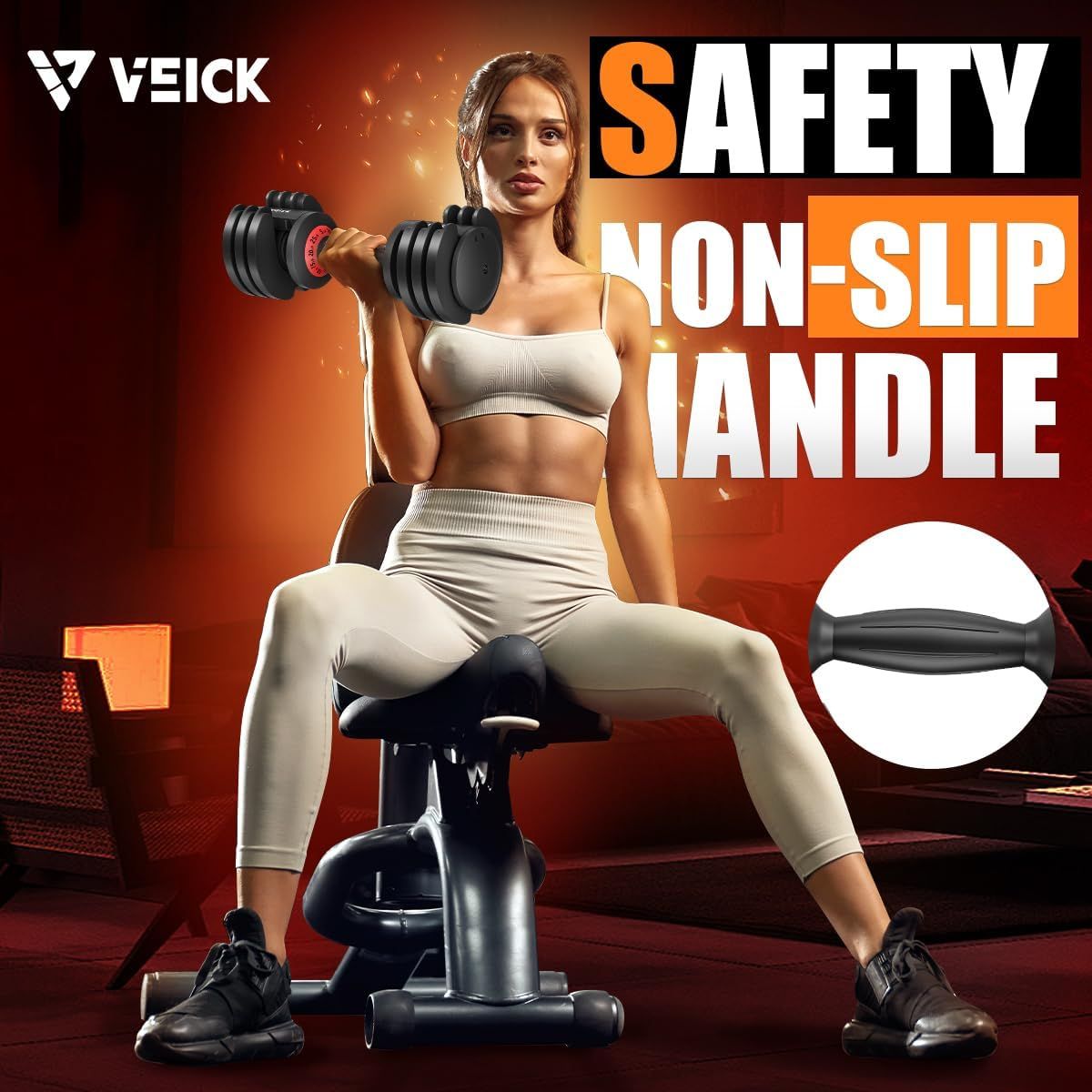 25LB 5 in 1 Single Adjustable Dumbbell Free Dumbbell Weight Adjust